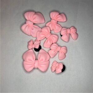 Cute 8 pcs bow crocs charm set